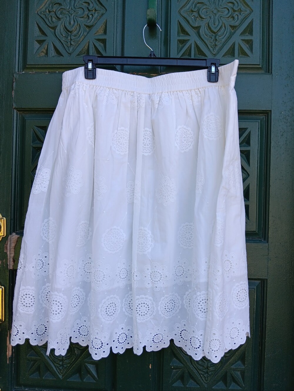 Lane Bryant White Eyelet Midi Skirt,NWT